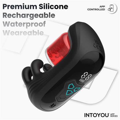 INTOYOU APP SERIES - TORKY COMPRESSING ROTATING MASTURBATOR WITH APP