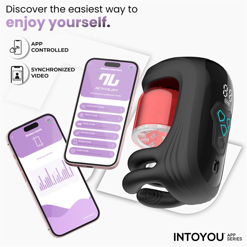 INTOYOU APP SERIES - TORKY COMPRESSING ROTATING MASTURBATOR WITH APP