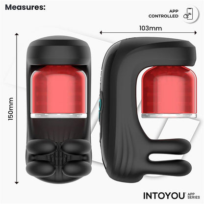 INTOYOU APP SERIES - TORKY COMPRESSING ROTATING MASTURBATOR WITH APP