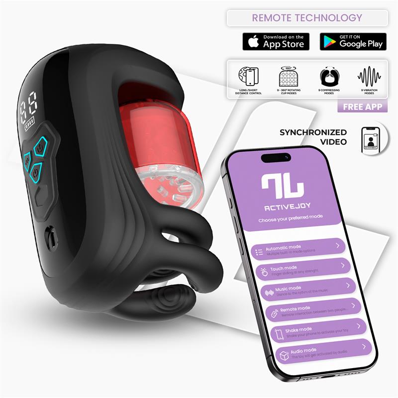 INTOYOU APP SERIES - TORKY COMPRESSING ROTATING MASTURBATOR WITH APP