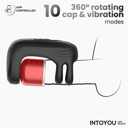 INTOYOU APP SERIES - TORKY COMPRESSING ROTATING MASTURBATOR WITH APP
