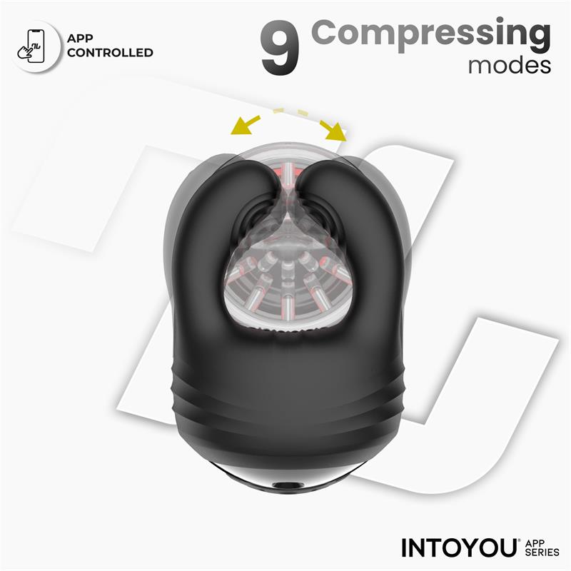 INTOYOU APP SERIES - TORKY COMPRESSING ROTATING MASTURBATOR WITH APP