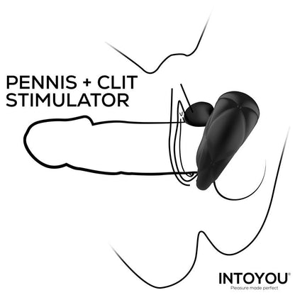 INTOYOU - TORUS VIBRATING RING WITH CLITORAL BALL AND REMOTE CONTROL USB