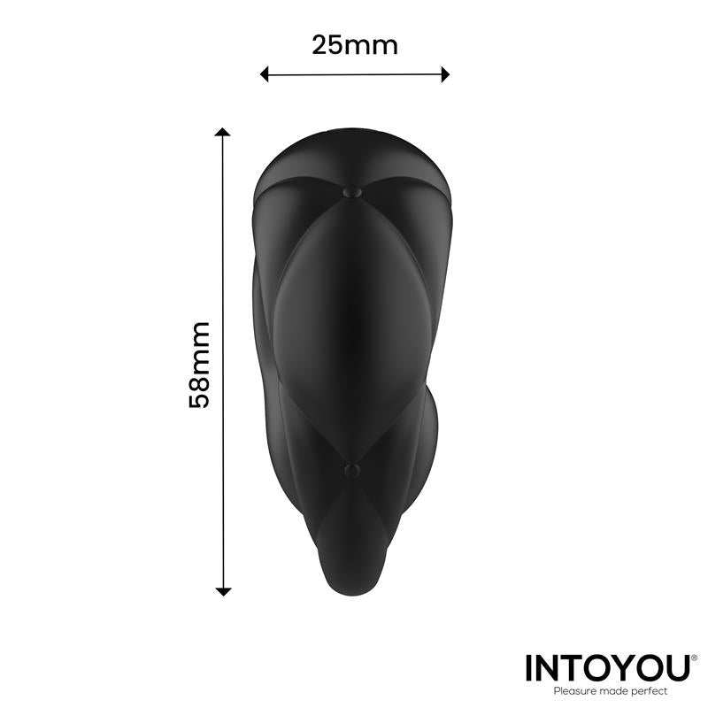 INTOYOU - TORUS VIBRATING RING WITH CLITORAL BALL AND REMOTE CONTROL USB
