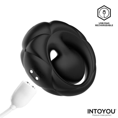 INTOYOU - TORUS VIBRATING RING WITH CLITORAL BALL AND REMOTE CONTROL USB