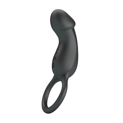 PRETTYLOVE - TRAE VIBRATING COCK RING USB  BLACK
