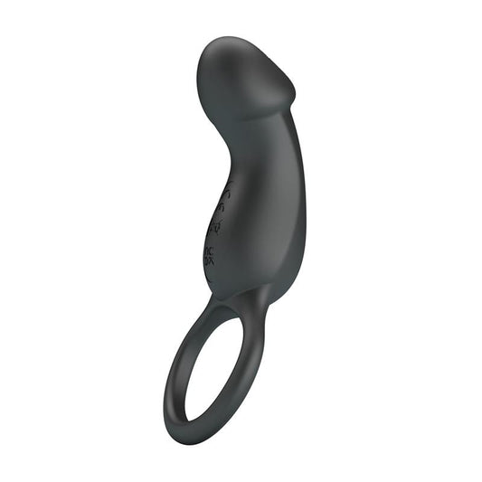 PRETTYLOVE - TRAE VIBRATING COCK RING USB  BLACK
