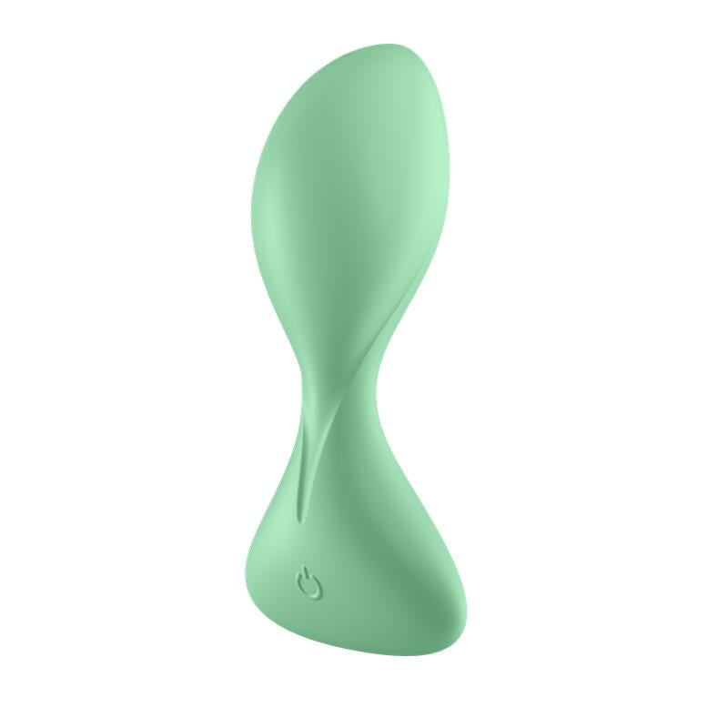 SATISFYER - TRENDSETTER ANAL PLUG AVEC VIBRATION ET APPLICATION VERT CLAIR
