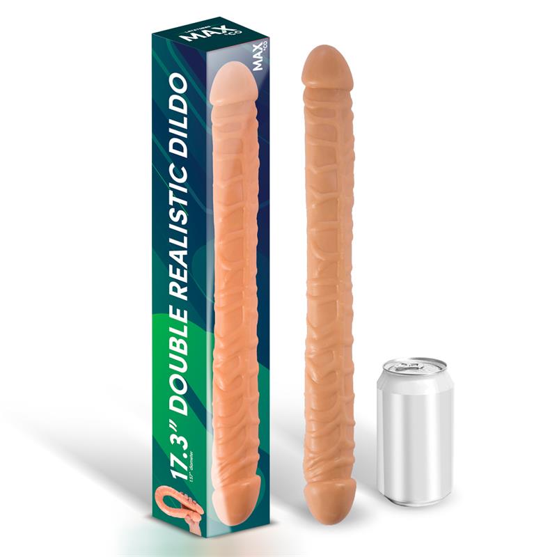 MAX & CO - TRENT DOUBLE REALISTIC DILDO FLESH 17,3 - 44 CM