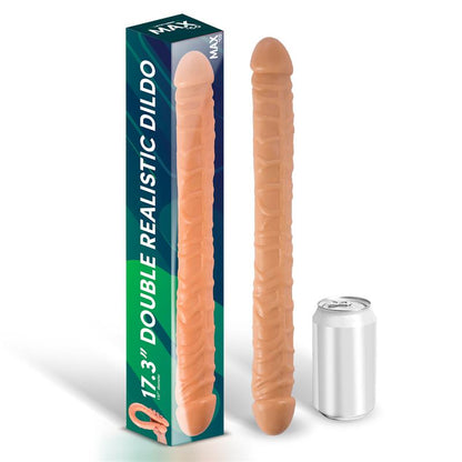 MAX & CO - TRENT DOUBLE REALISTIC DILDO FLESH 17,3 - 44 CM