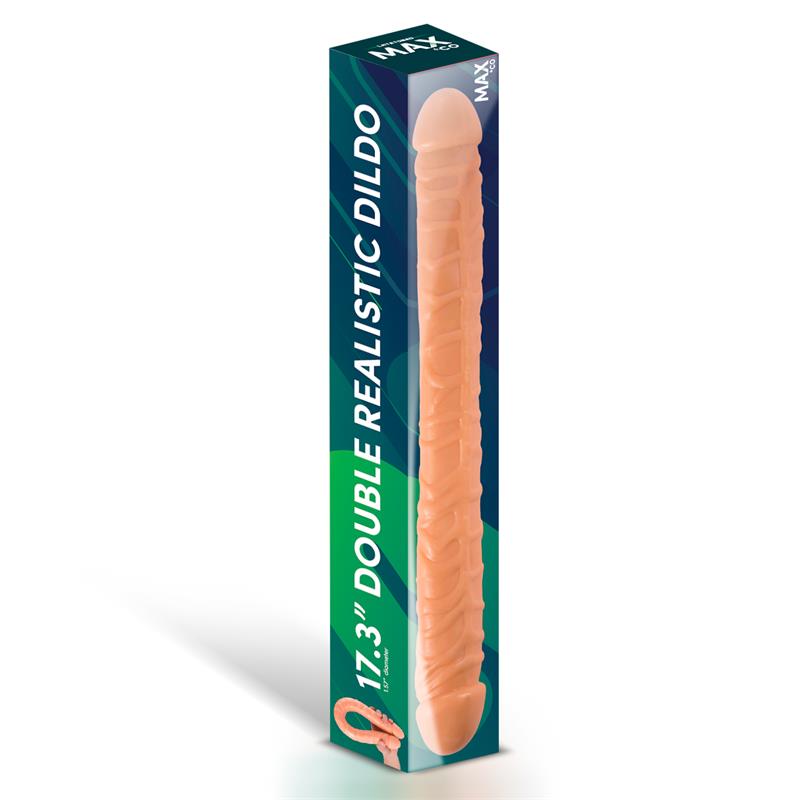 MAX & CO - TRENT DOUBLE REALISTIC DILDO FLESH 17,3 - 44 CM