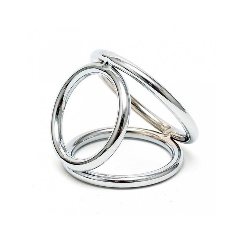BONDAGE PLAY - TRIANGLE COCK AND BALL RINGS