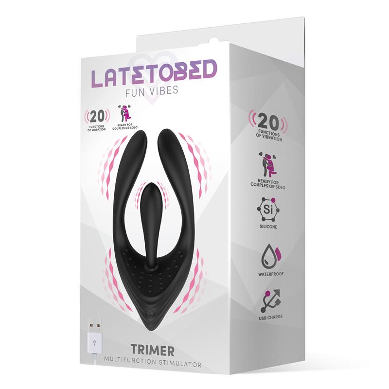 LATETOBED - TRIMER 3 MOTORS FLEXIBLE STIMULATOR USB SILICONE