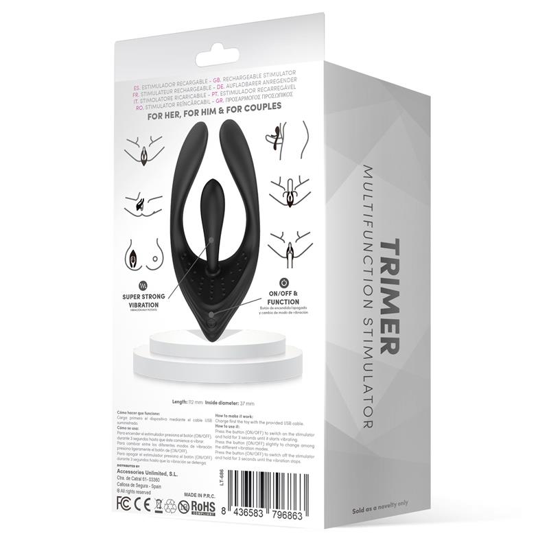LATETOBED - TRIMER 3 MOTORS FLEXIBLE STIMULATOR USB SILICONE