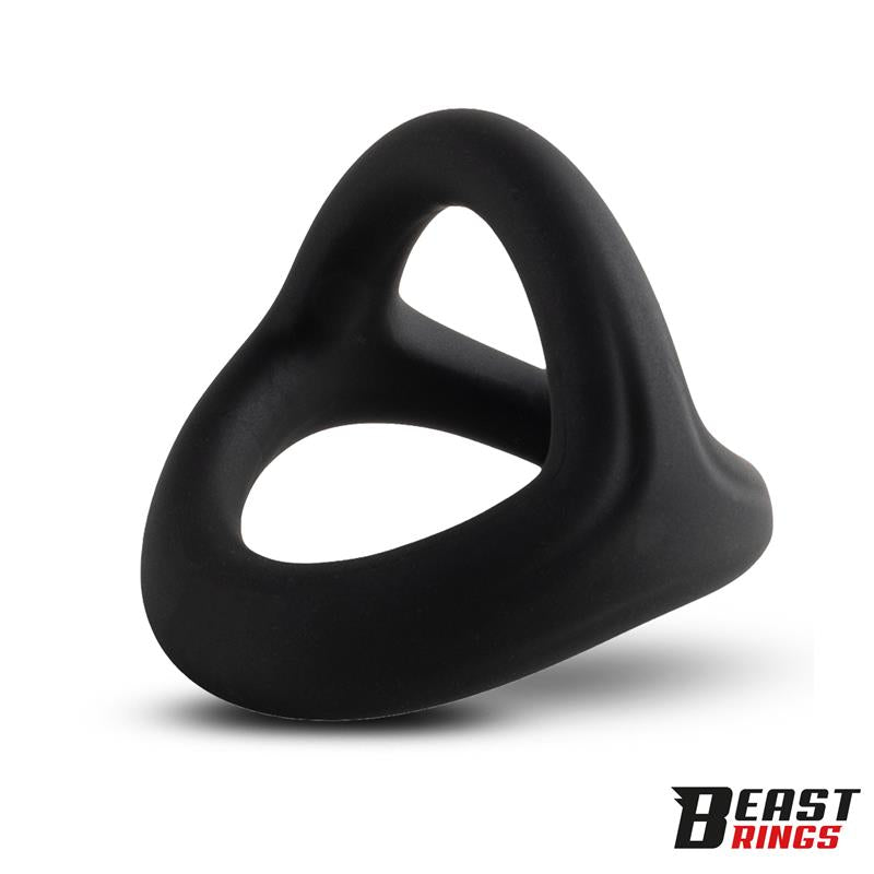 BEAST RINGS - TRIPLE COCK RING SOLID SILICONE 40/35/32 MM SIZE S