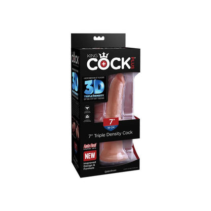 KING COCK - TRIPLE DENSITY DILDO 7 CARAMEL