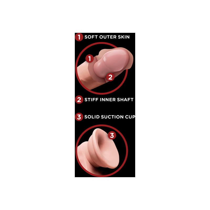 KING COCK - TRIPLE DENSITY DILDO SWINGING BALLS 7