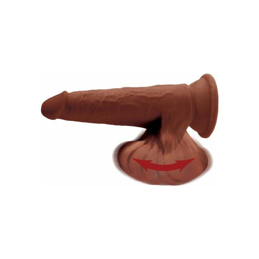 KING COCK - TRIPLE DENSITY DILDO  SWINGING BALLS 82 CARAMEL