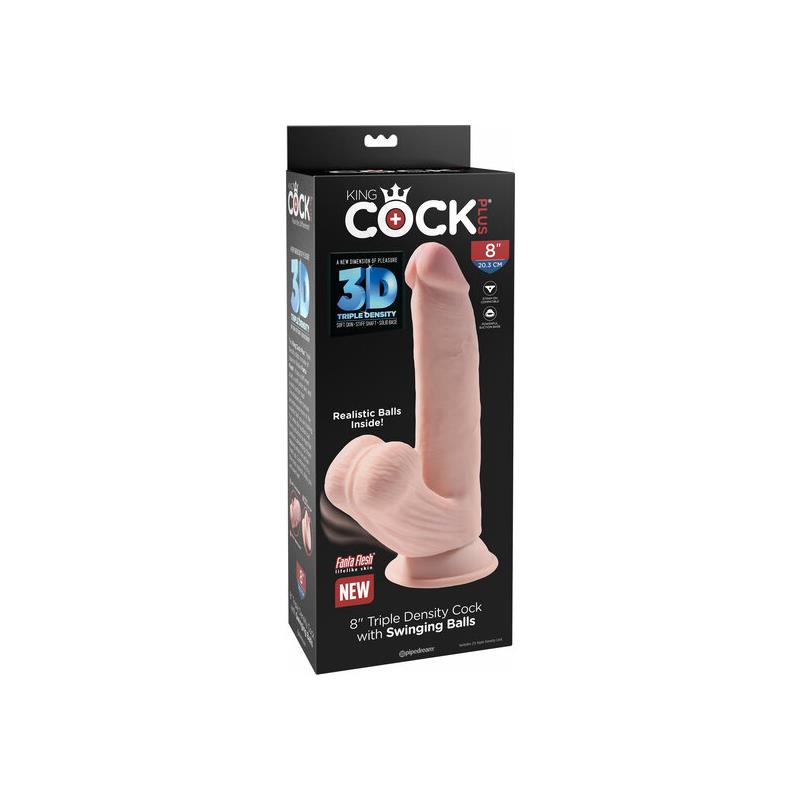 KING COCK - TRIPLE DENSITY DILDO SWINGING BALLS 8