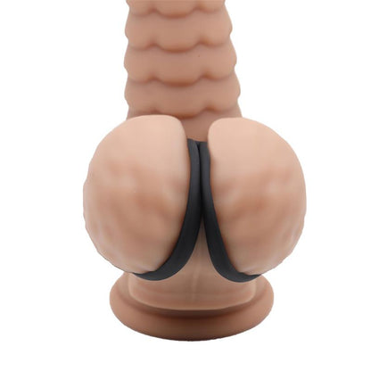 BEAST RINGS - TRIPLE PENIS AND TESTICLES RING LIQUID SILICONE