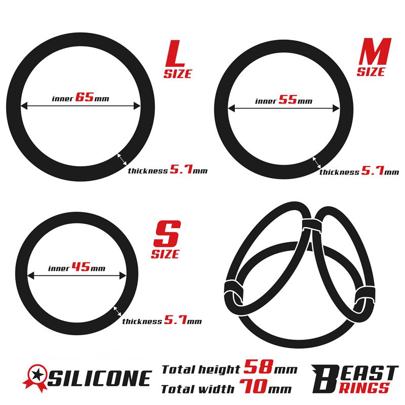 BEAST RINGS - TRIPLE RING SILICONE