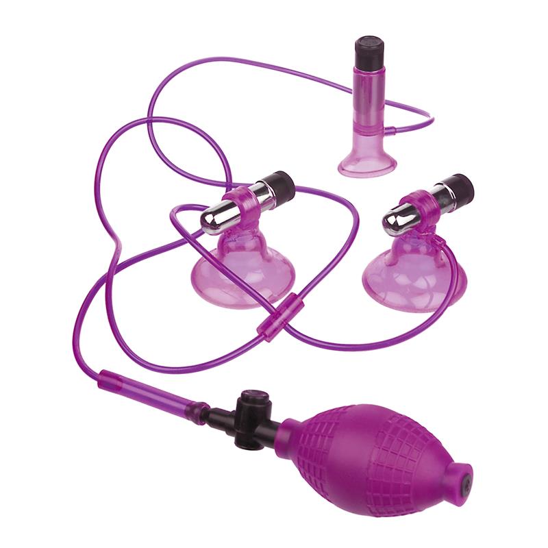 FETISH FANTASY SERIES - TRIPLE SUCKERS NIPLES AND VAGINA WITH VIBRATION