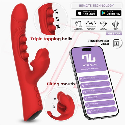 INTOYOU APP SERIES - TRIXY VIBRATOR WITH TAPPING, BITING AND APP