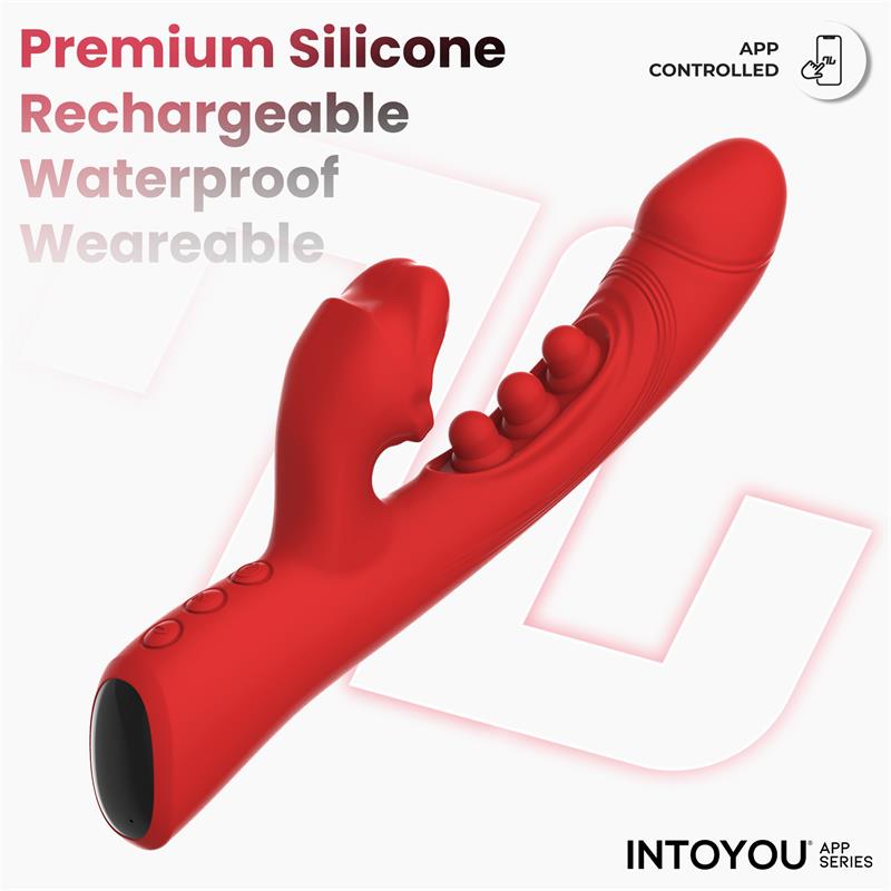 INTOYOU APP SERIES - TRIXY VIBRATOR WITH TAPPING, BITING AND APP