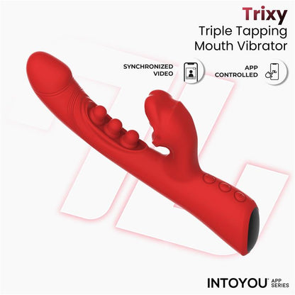 INTOYOU APP SERIES - TRIXY VIBRATOR WITH TAPPING, BITING AND APP