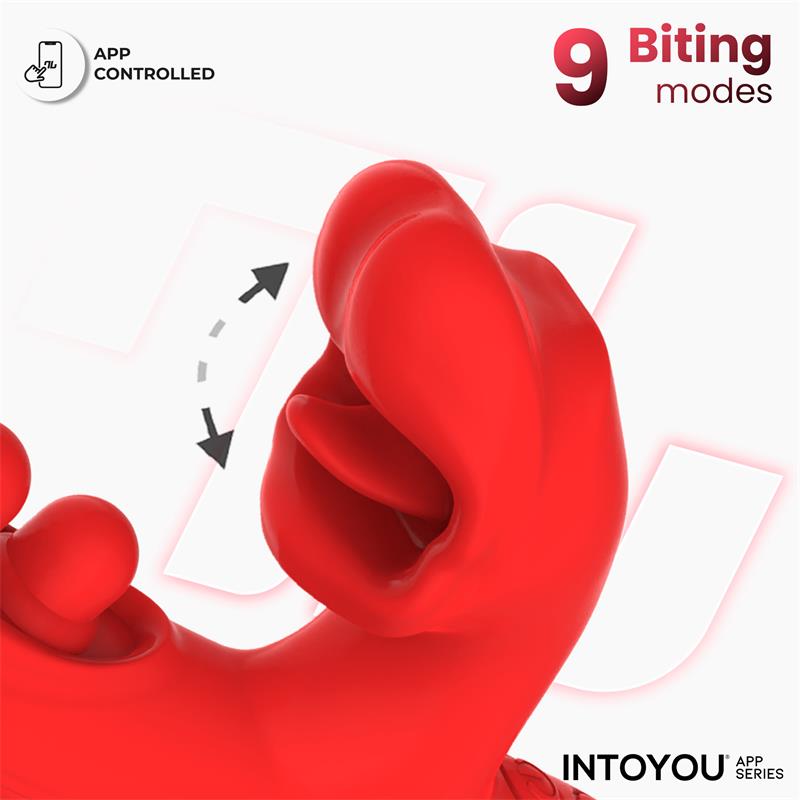 INTOYOU APP SERIES - TRIXY VIBRATOR WITH TAPPING, BITING AND APP