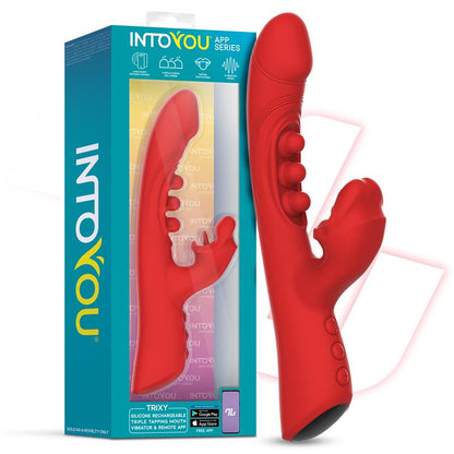 INTOYOU APP SERIES - TRIXY VIBRATOR WITH TAPPING, BITING AND APP