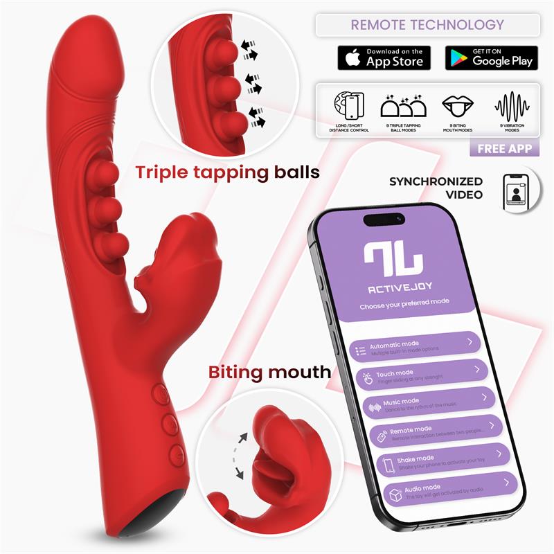 INTOYOU APP SERIES - TRIXY VIBRATOR WITH TAPPING, BITING AND APP