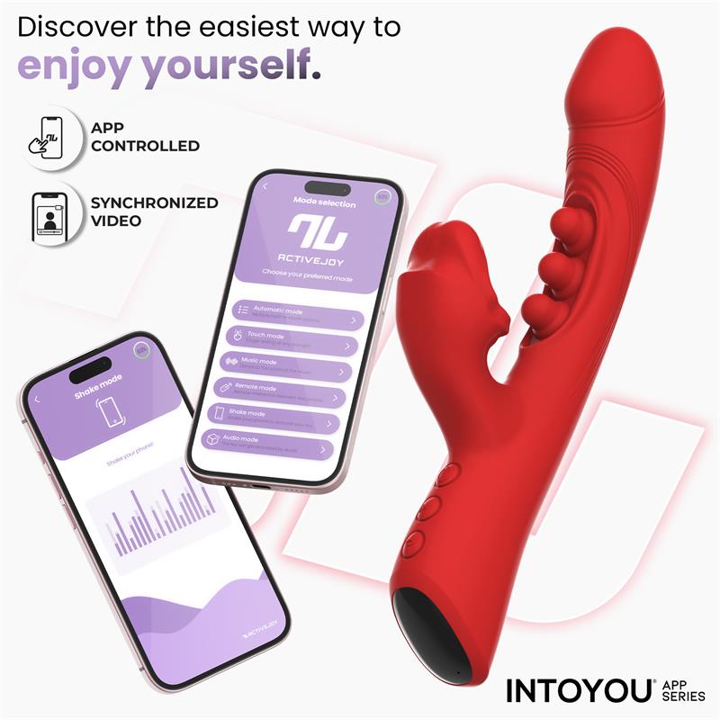INTOYOU APP SERIES - TRIXY VIBRATOR WITH TAPPING, BITING AND APP