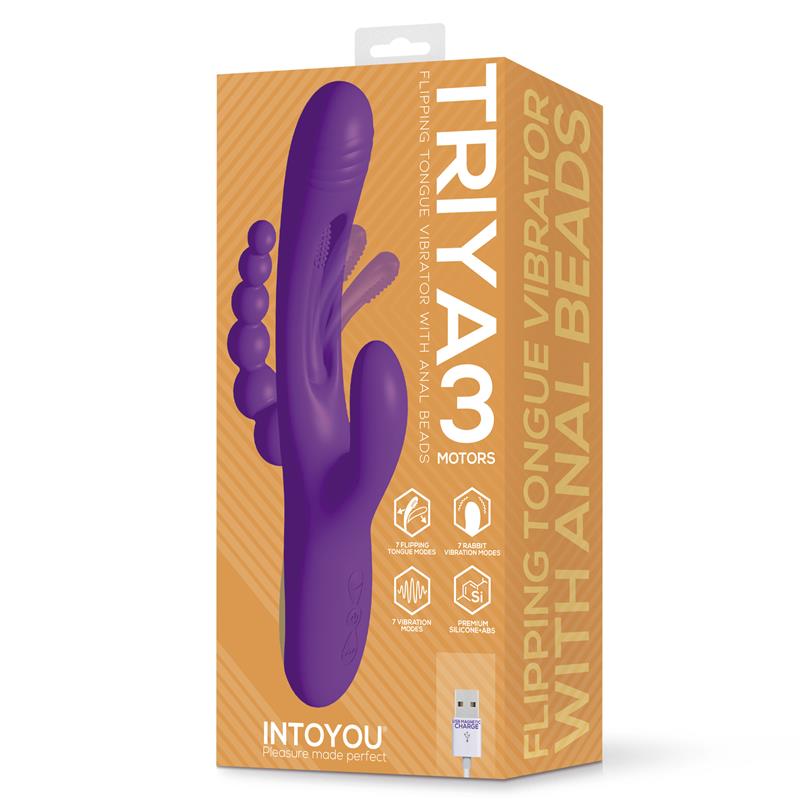 INTOYOU - TRIYA VIBE WITH FLIPPING TONGUE AND ANAL BEADS