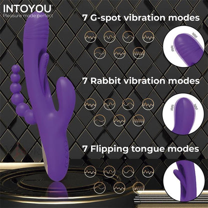 INTOYOU - TRIYA VIBE WITH FLIPPING TONGUE AND ANAL BEADS