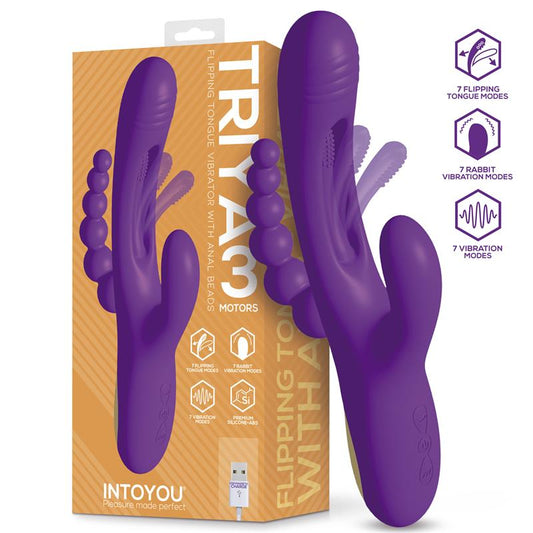INTOYOU - TRIYA VIBE WITH FLIPPING TONGUE AND ANAL BEADS