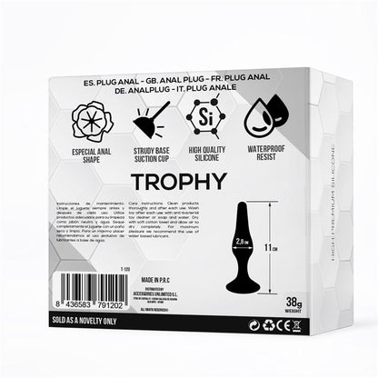 TARDENOCHE - TROPHY ANAL PLUG 11 CM SILICONE BLACK