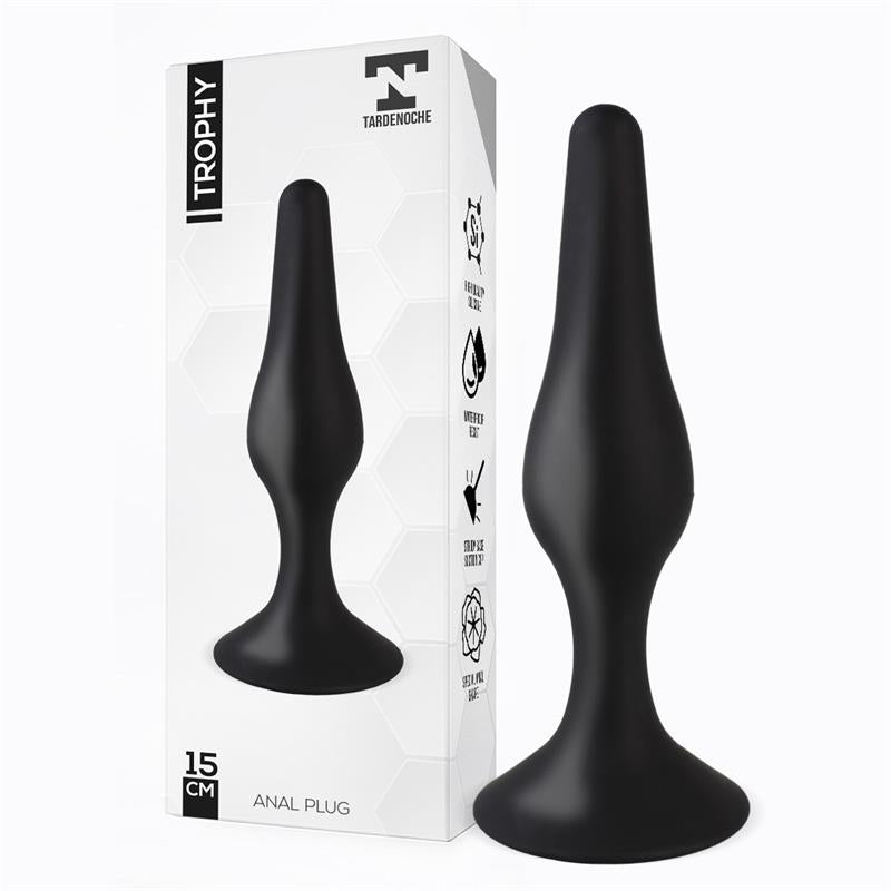 TARDENOCHE - TROPHY ANAL PLUG 15 CM SILICONE BLACK