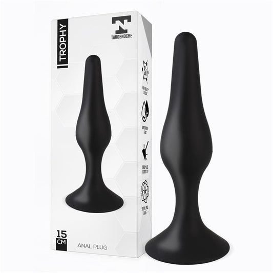 TARDENOCHE - TROPHY ANAL PLUG 15 CM SILICONE BLACK