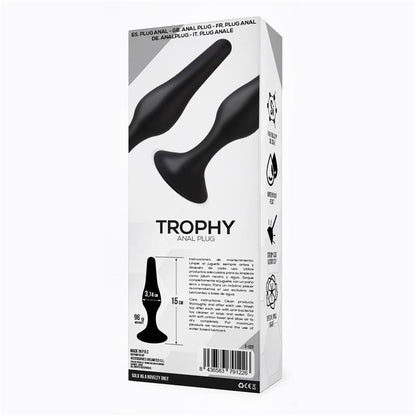 TARDENOCHE - TROPHY ANAL PLUG 15 CM SILICONE BLACK