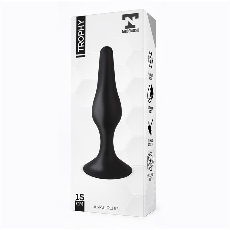 TARDENOCHE - TROPHY ANAL PLUG 15 CM SILICONE BLACK