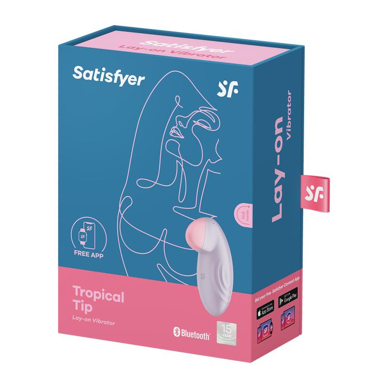SATISFYER - TROPICAL TIP AVEC APPLICATION SATISFYER CONNECT LILAS