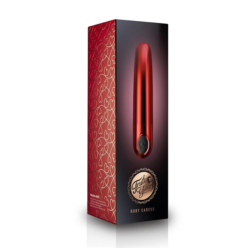 ROCKSOFF - TRULY YOURS VIBRATING BULLET RUBY CARESS METALLIC RED