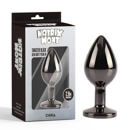 CHISA - TUNGSTEN BLACK GEM BUTT PLUG SIZE M