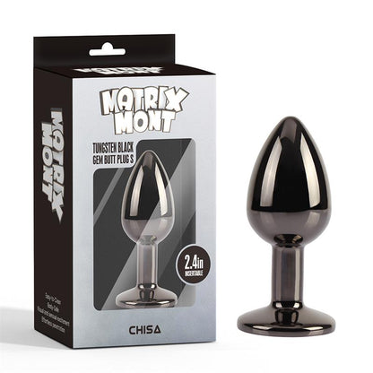 CHISA - TUNGSTEN BLACK GEM BUTT PLUG SIZE S