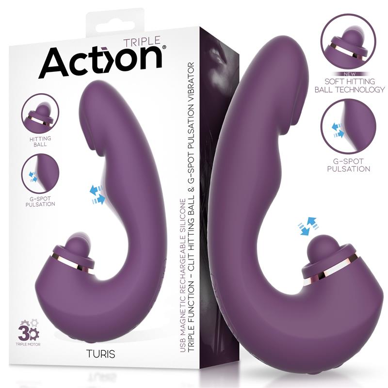 ACTION - TURIS SOFT HITTING BALL WITH G-SPOT PULSATION AND VIBRATION