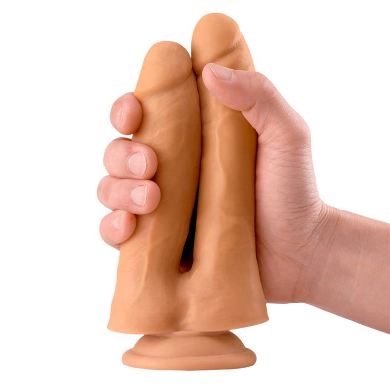MAX & CO - TWIN DOUBLE REALISTIC DILDO 7.1 FLESH