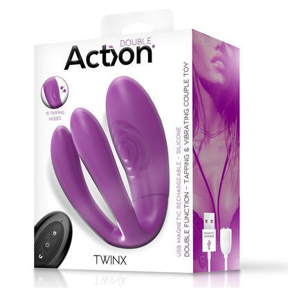 ACTION - TWINX VIBRATING AND TAPPING COUPLE TOY