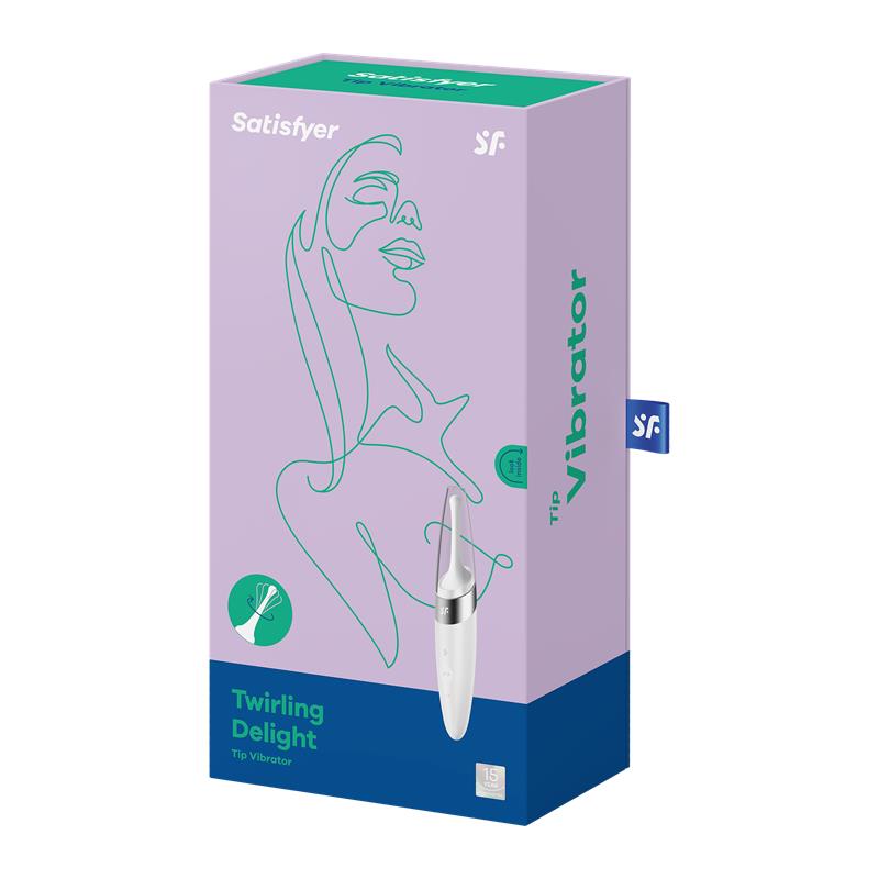 SATISFYER - TWIRLING DELIGHT ROTATING STIMULATOR WHITE