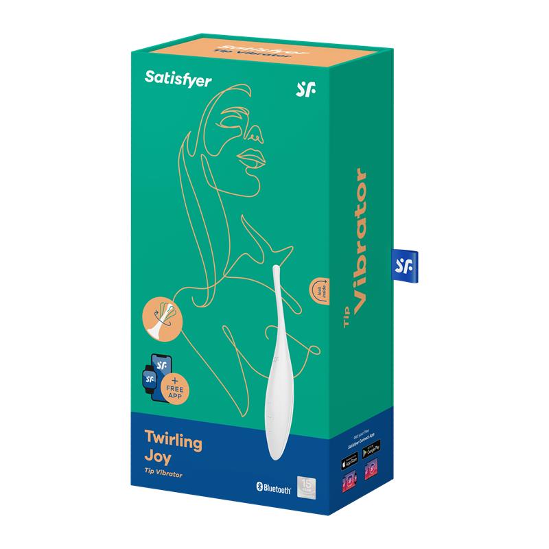 SATISFYER - TWIRLING JOY ROTATING STIMULATOR APP WHITE
